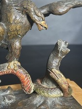 Antike Bronze Statue Schlange