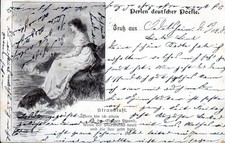 Perlen deutsche Poesie alte AK gelaufen am 1903 (Nr.3)