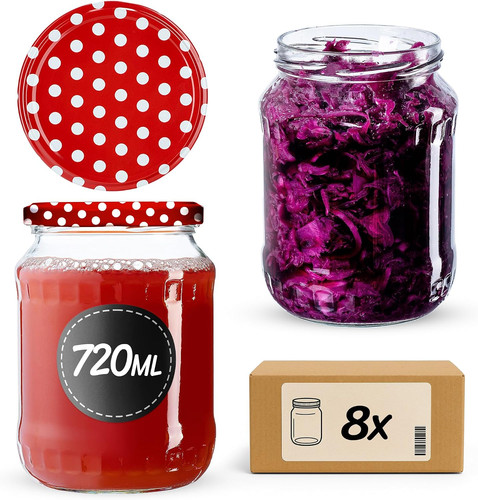 8er set einmachgläser 720ml - 8er,