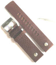 DIESEL Original Ersatzband Lederarmband DZ7321 Uhrband Braun watch strap brown