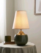 John Lewis Felix Keramik Lampenfuß Avocado E14 Messingfassung H20cm