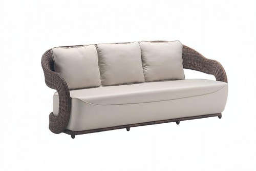 Dreisitzer rattanmöbel lounge - rattanmöbel,