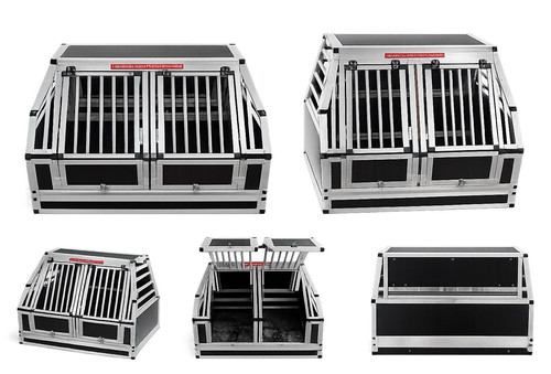 Aluminium hunde transportbox - aluminium, hunde-transportbox