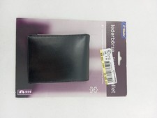 Tchibo Leder Geldbörse Herren Klassisch Schwarz Uni Echtleder