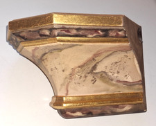 Holz geschnitzt, schöne Eck - Konsole 14,5 x 17,5 x 12cm, für Holzfigur, TOP 26K