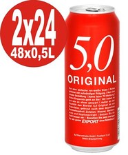 2 x 24x0,5L Dosen 5.0 Original Export 5,2% Vol Dosenbier_Einweg