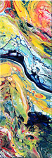 Pouring Art Acryl Bild Fluid Painting Malerei Abstrakt Original Gemälde Color40