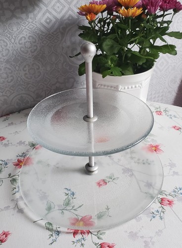 Etagere glas servierplatte - glas,