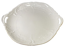 Rosenthal Sanssouci elfenbeinfarben  Goldrand  Kuchenplatte ca. 30  cm