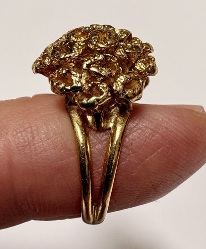 Vintage 18k gelbgold brutalist - vintage,