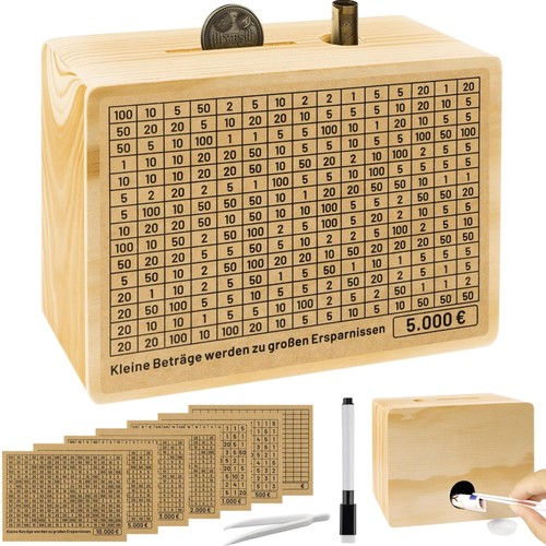 Spardose holz zahlensparbox - spardose,