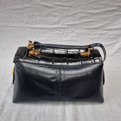 Vintage schwarz mock croc - vintage,