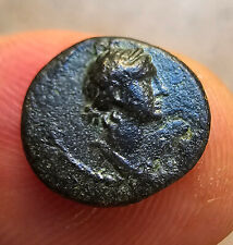 Römische Münze, äusserst seltene, pseudo-autonome AE-Bronze z.Zt. von Nero (B9)