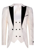 Herren beige smoking blazer - smoking,
