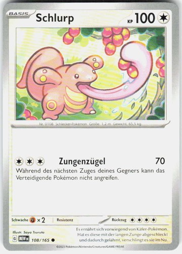 Pokemon tcg schlurp - 151, 108