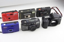 Konvolut 6x analoge Foto Kameras Spiegelreflex Canon Samsung Hanimex Revue etc.