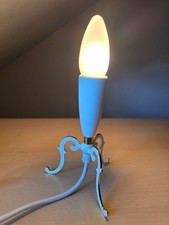 Nachttisch Raketen Lampe 50er Rocket Leuchten Vintage Bedside Lamps Weiß Beige