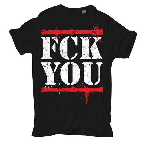 Tshirt fck you fuck - you, parole
