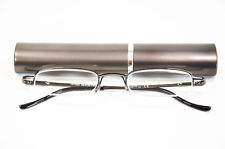 Lesebrille aus Metall Halbrand