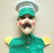 KERSA Handpuppe Puppe Polizist Stoff Grün Kasperletheater