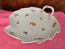 Meissen Streublümchen 1 schöne Schale Blattschale ca 18 x 17 cm H 3,5 cm