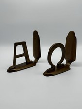 Buchstützen Messing um 1970