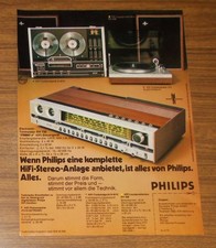 Seltene Werbung vintage PHILIPS RH 720 HiFi-Steuergerät N 4510 Tonbandgerät 1973