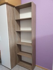 Regal / Weiss-Sonoma-Eiche-Trüffel Nachbildung (190 x 58x 25,5 cm)