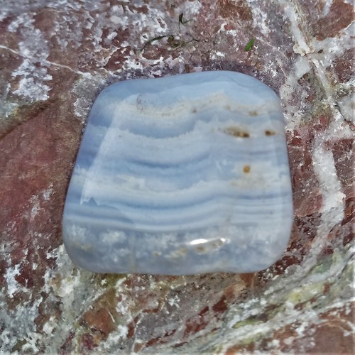 Blauer chalcedon lagenachat - chalcedon,