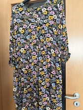 GOZZIP, Kleid, Größe 42/44, Viskose, schwarz/buntes Blumenmuster