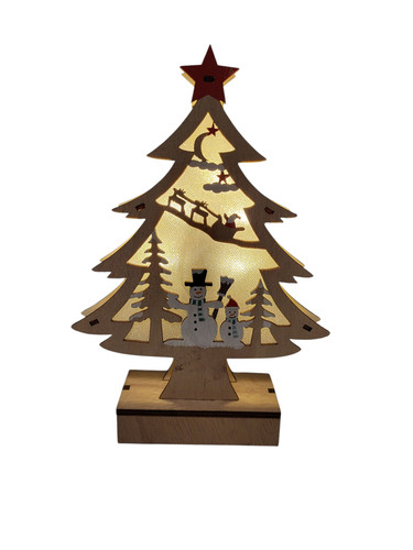 Led holz weihnachtsbaum mit - holz,