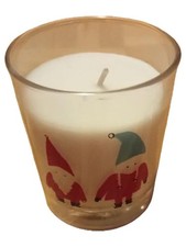 IKEA Duftkerze Wichtel Motiv Weihnachtskerze Glas Mehrfarbig