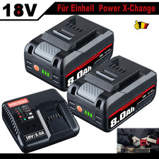 2x 8,0Ah Akku Für Einhell 18V Ersatzakku POWER X-CHANGE Lithium PXC Batterien