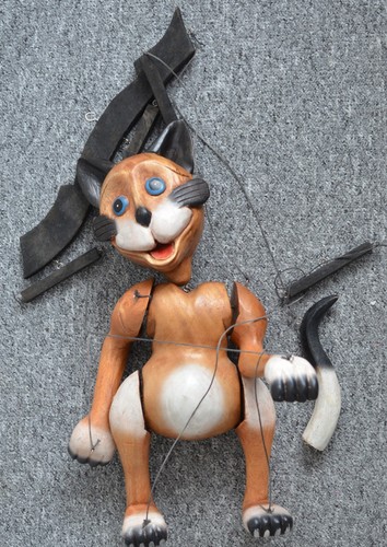 Große marionette katze aus - große,
