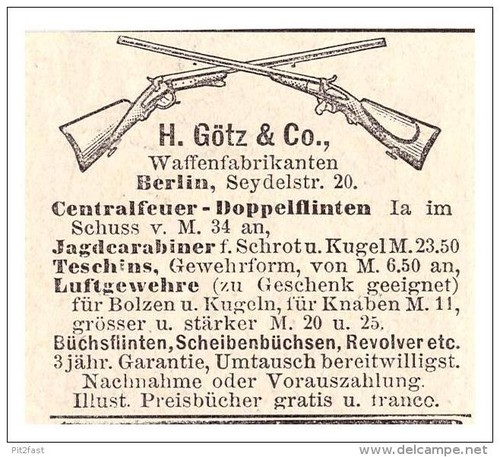 Original werbung 1891 h - -,