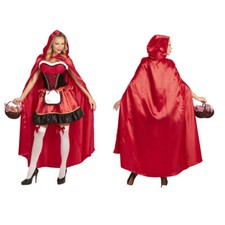 SEXY ROTKÄPPCHEN DAMEN KOSTÜM / Karneval Märchen Kapuzen Umhang und Dirndl Kleid