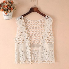 Damen Blumenmuster Hohl Out