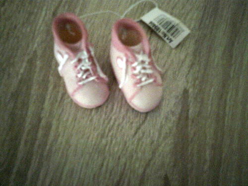 Basteln baby schuhe - schuhe, rosa