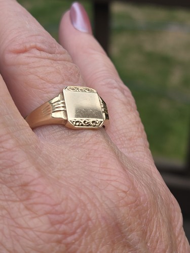 Massiver gold siegelring - gold,