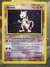 Pokémon Karte Mewtu Holo Rare 10/102 Basis-Set 1999 Deutsch No Glurak