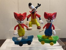 Rolf Kauka Fix und Foxi 2000 Mc Donald’s Set 3 x Figur auf Skateboard mit Lupo