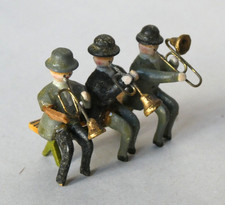 altes Erzgebirge Spielzeug (Seiffen): Blaskonzert - 3 Musiker