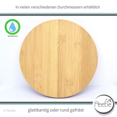 Holzscheibe bambus leimholz - 1x,