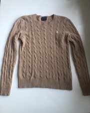 Original Polo Ralph Lauren Strickpullover Wolle Kaschmir Camel Größe S