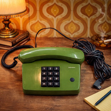 Siemens vintage telefon grün - telefon,