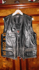 Bikerweste Herren, schwarz