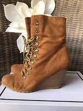 SACHA Schuhe Damen Stiefel Stiefeletten Gr. 38 Braun Neuwertig 