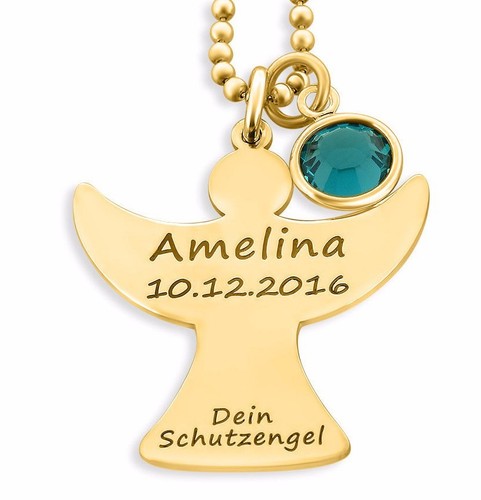 Schutzengel kette vergoldet - schutzengel,