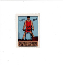 Alte Reklamemarke für Winselmann-Nähmaschine aus Altenburg in Thüringen