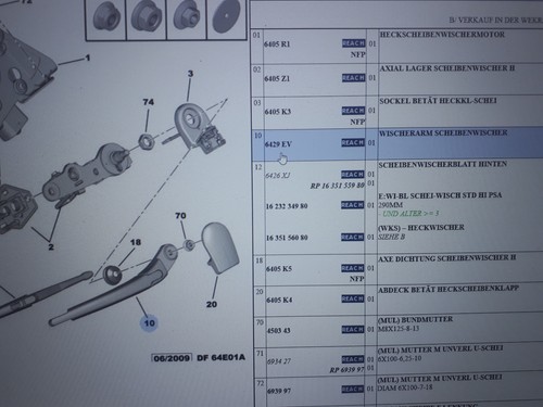 Heckwischerarm peugeot 407 - ,,